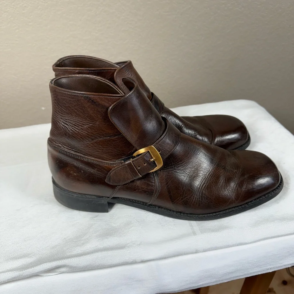 Vintage Men's‎ Brown Leather Ankle Boots
